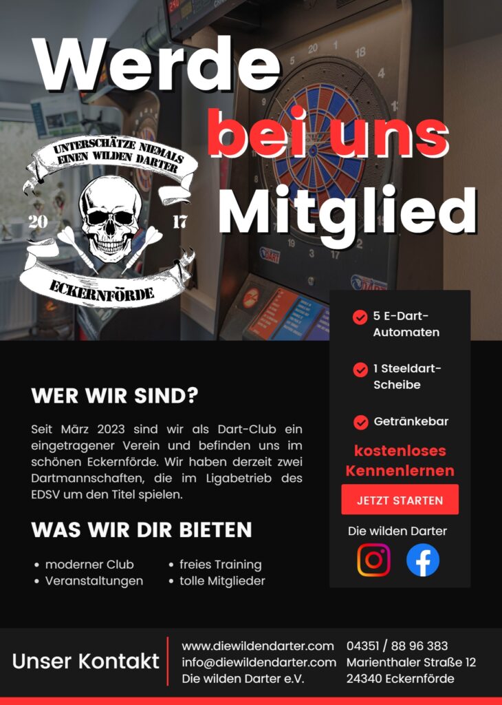 Flyer Die wilden Darter e.V.